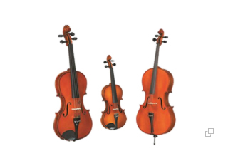 Violins, Violas, and Cellos from F.E. Olds.