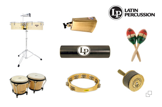 Assorted Instruments from Latin Percussion.